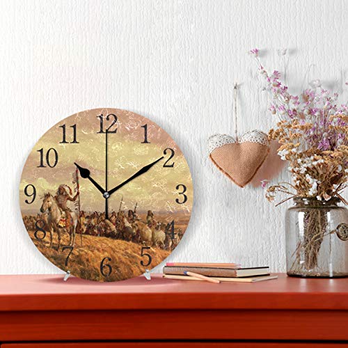 Senya Wall Clock American Native Silent Non Ticking Operated Round Easy To Read Home Office School Clock #TOP1