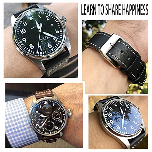 Bracelet de montre en cuir véritable 21mm IWC Portugaise Spitfire