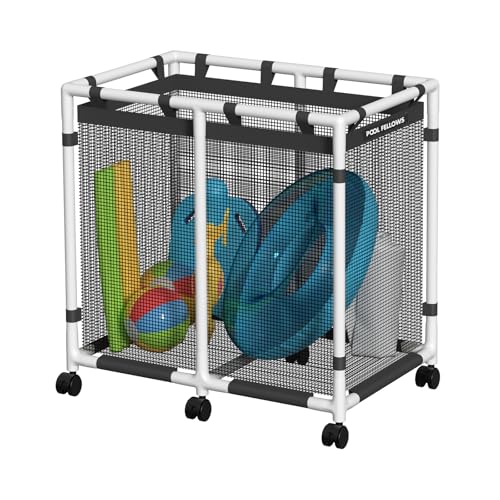 POOL FELLOWS Pool Storage Bin, 105 Gallons, Holder for Noodles,