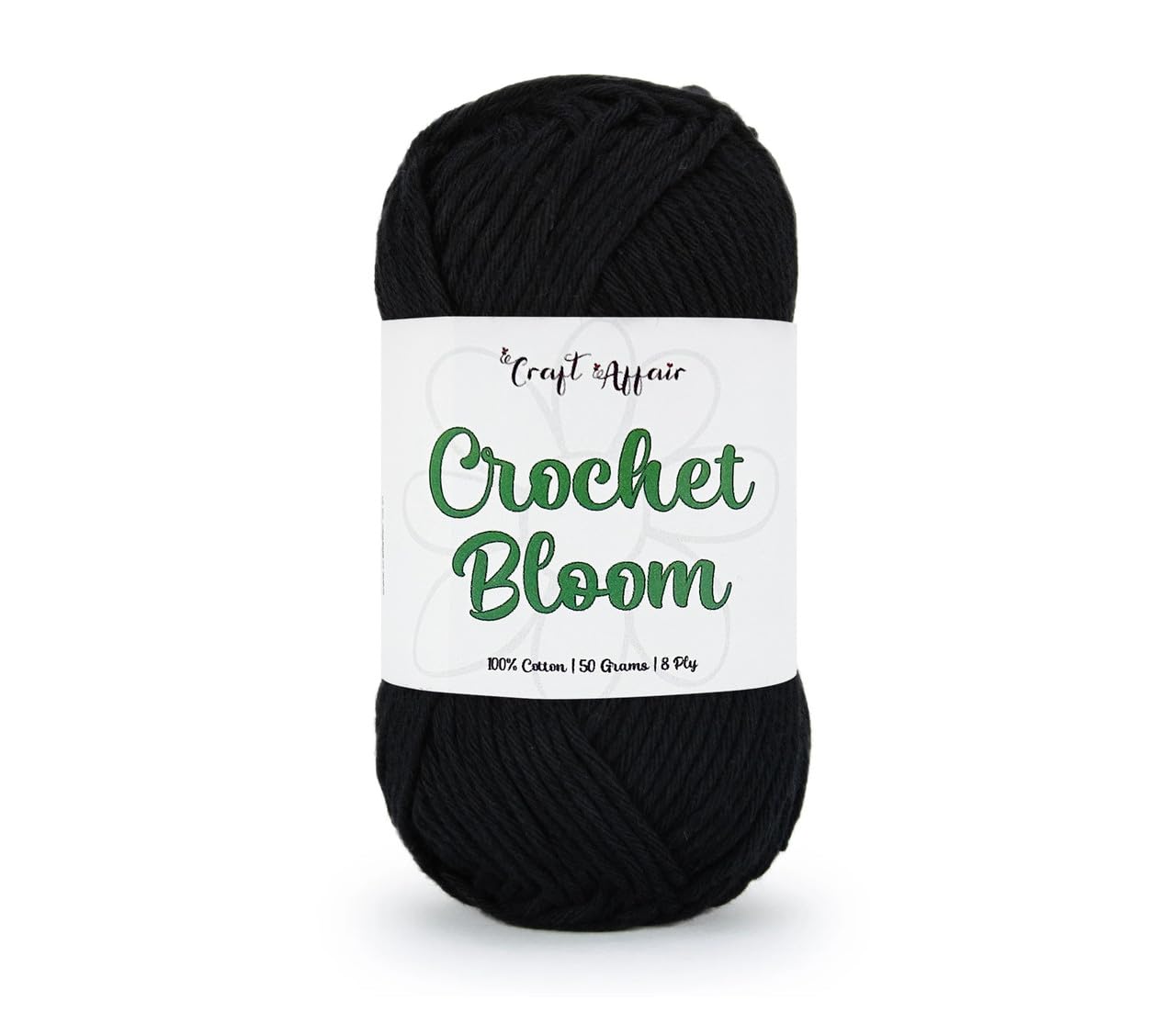 Craft Affair | Crochet Bloom Cotton Yarn 8ply (2mm, 77Meter, 50Gram) | Knitting Yarn | for Embroidery, miniknitting, Craft & DIY Project: Black-image-40