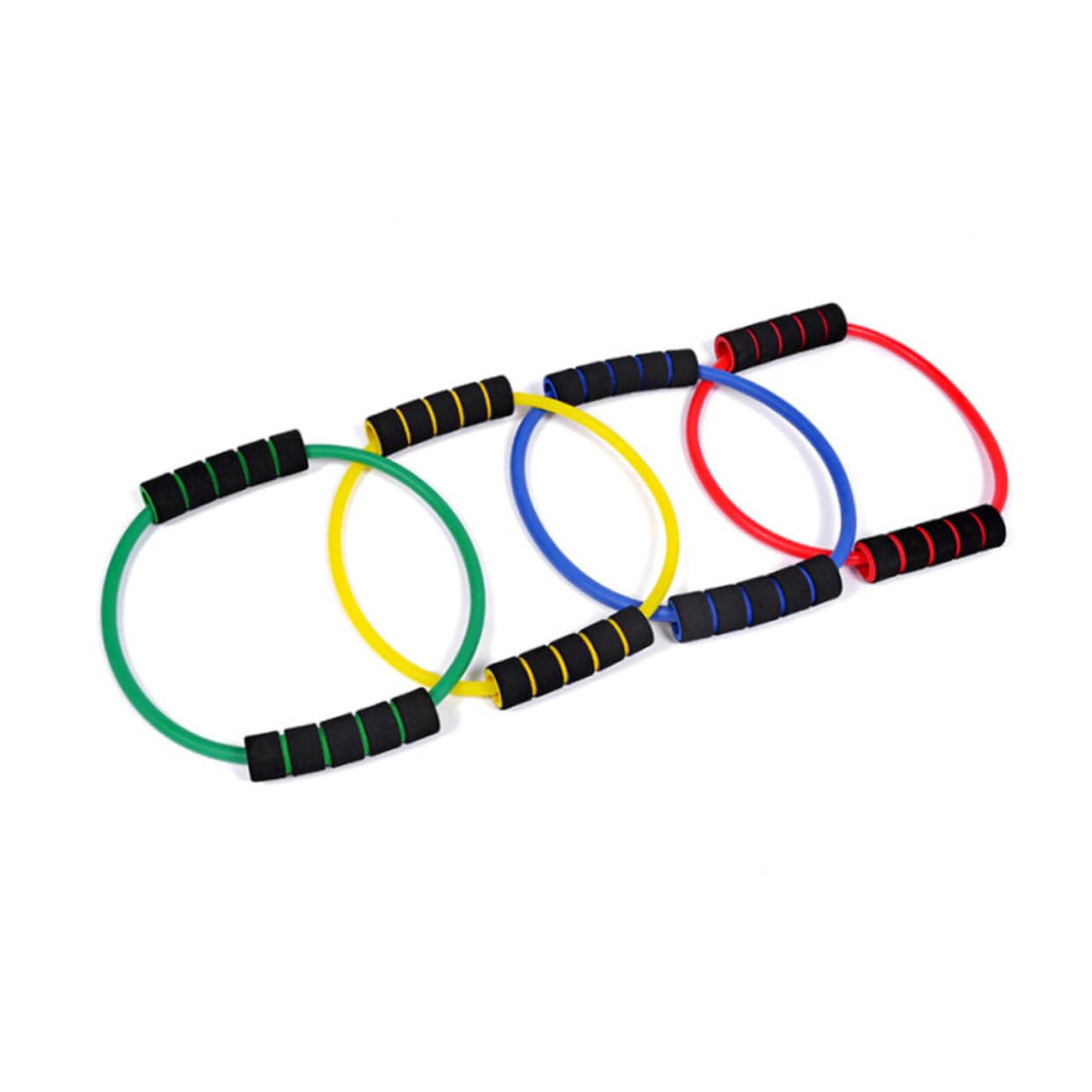 2 Set Tensione Per Yoga Espansore Toracico Verde Per Riabilitazione Stretching E Allenamento Aerobico 4 Pezzi*2