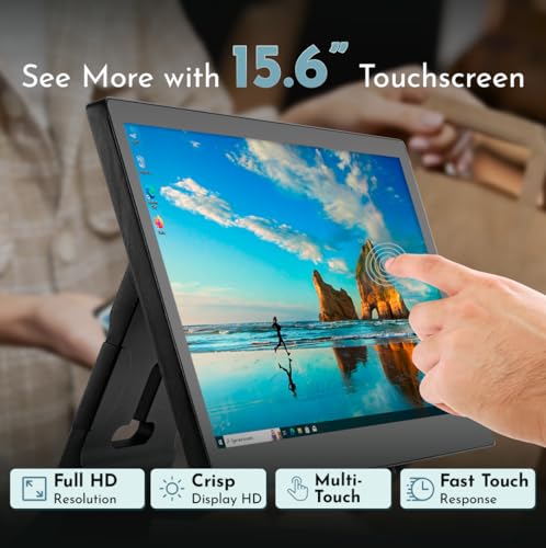 Image of M8W All-in-One POS Terminal, 15.6 inch Touchscreen, Windows 11, Intel Core i5 5th Gen, 8GB RAM, 128GB SSD, Point of Sale System for Retail, Restaurant & Business Use