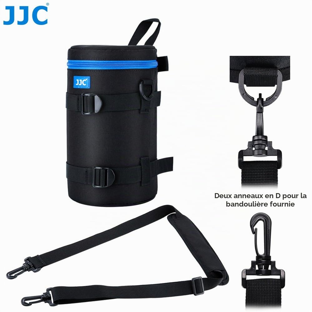 JJC VI Imperméable pour Intérieur Deluxe Étui pour Objectif-Dimensions: 110 x 225mm (4.3 x 8.9”) (4.4 x 9.4”) [Voir Description pour Compatibilité]