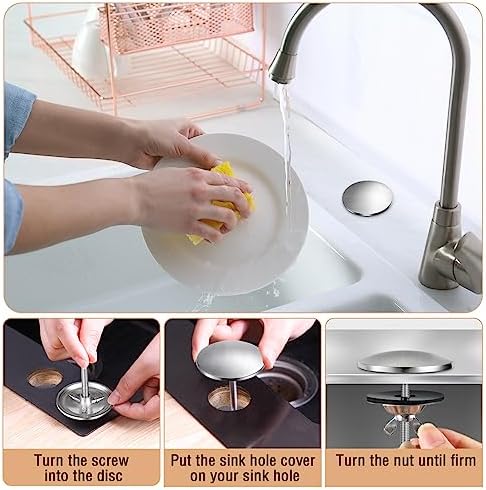 Easy Install Stainless Steel Faucet Hole Cover: Stylish Rust-Resistant