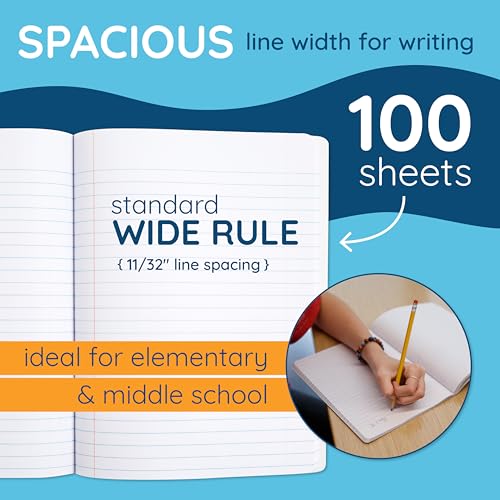 Carnets de composition à larges lignes pour écriture fluide et nette - 4