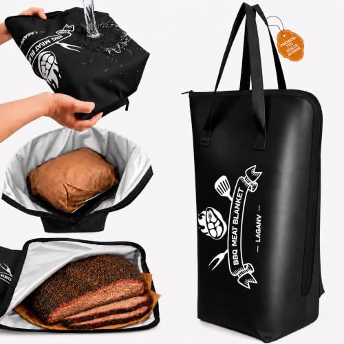 Image of BBQ Blanket for Resting Meat - 21.6 inch Insulated Meat Resting Bag | Odor-free leakproof TPU core; 5-layer insulation helps retain heat & moisture; wide-mouth design; reinforced handles & zipper