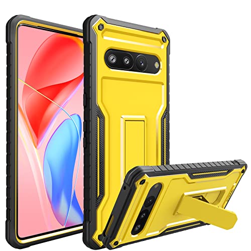 Image of for Google Pixel 7 Pro Case,Military Grade Protection Shockproof Case Built-in Kickstand Compatible with Google 7 Pro Phone 6.7 Inch (Yellow)
