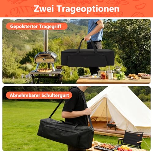 Sac de transport pour four à pizza robuste avec poche cheminée - 8
