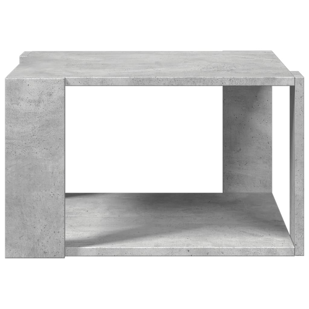 Hothingwell Couchtisch, Betongrau, 51,5 x 51,5 x 30 cm, Holz | Einzigartiges Design, praktischer Stauraum, robuste Oberseite, einfache Pflege mit feuchtem Tuch