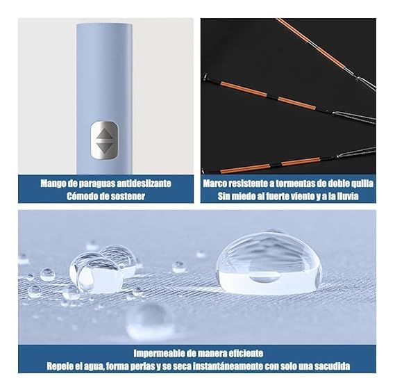 Image of 𝗗𝗮𝗻𝘇𝗲𝗿𝗮 𝗨𝗩 Travel Mini 𝗙𝗼𝗹𝗱𝗶𝗻𝗴 Ultra Compact pastel Umbrella with Case, Manual Open 12 Ribs Lightweight Portable, Small Sun & 𝗥𝗮𝗶𝗻 𝗣𝗼𝗰𝗸𝗲𝘁 𝗨𝗺𝗯𝗿𝗲𝗹𝗹𝗮 for Men and Women- Use in Rain & Summer (SKY BLUE)