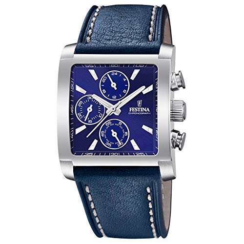 Preisvergleich Produktbild Festina Herren Chronograph Quarz Uhr mit Leder Armband F20424 / 2