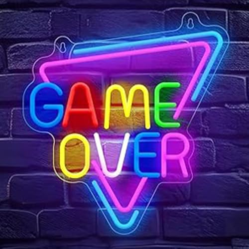 Image of LED Game Sign Game Zone Neon Signs Gaming Room Wall Art Decor Man Cave Lights Signs Gamer Home Bedroom Decoration USB Powered Brightness Adjustable