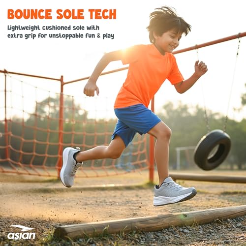 Image of ASIAN Boy's ADVENTURE-03-KIDS Sport Running & Walking Shoes with Ultra Bounce Technology Lightweight Synthetic Upper EVA Outsole Casual Lace-Up Shoes for Kid's & Boy's