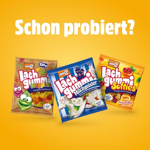 nimm2 Lachgummi Milchbubis – 1 x 225g – Fruchtgummi mit Fruchtsaft, Vitaminen und Milch