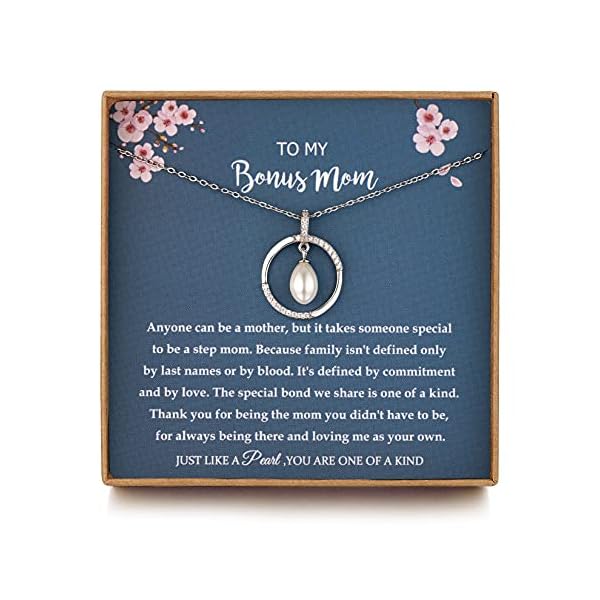 Mom-Gifts-Bonus-Mom-gifts-from-DaughterBride-Mothersday-Gifts-for-Mother-in-LawStep-mother-wedding-gift-Sterling-Silver-Single-Pearl-Necklace-for-Women Mom Gifts, Bonus Mom gifts from Daughter/Bride, Mothersday Gifts for Mother in Law/Step mother wedding gift, Sterling Silver Single Pearl Necklace for Women