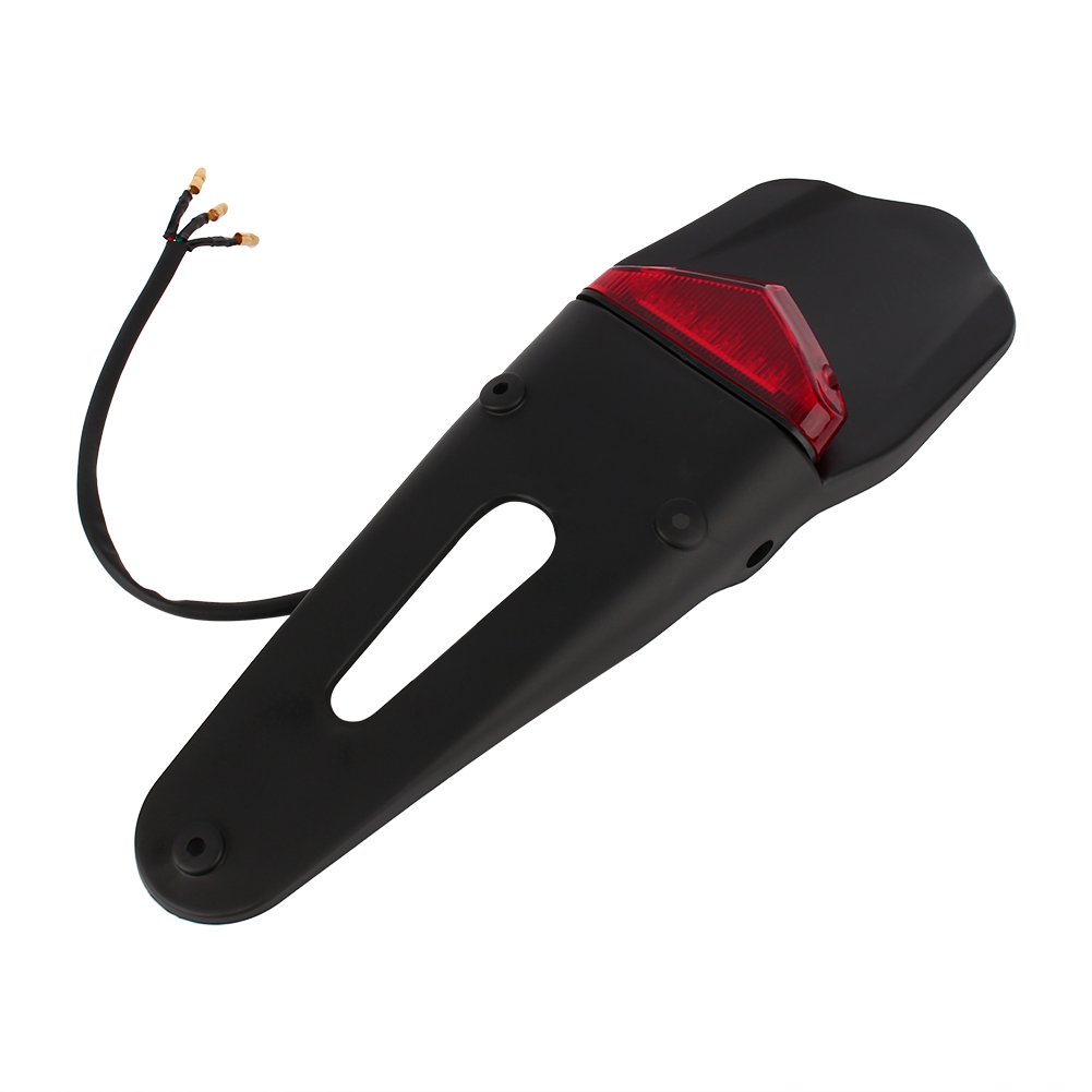 Feu Stop, Keenso Feux de Frein Arrière Rouge Lumière Moto pour Garde-Boue LED Triangle Lampe de Recul Plaque D'immatriculation Universel