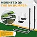 ECOTRIC RV Portable Waste Tote Tank Carrier RV Camper Trailer Bumper Rack Support Bracket with Heavy-Duty Straps Secure Water Tank in Place During Travel