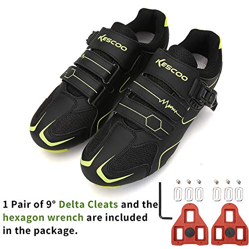 Image of Unisex Cycling Shoes Compatible with pelaton Indoor Road Bike Riding Shoes for Men and Women Delta Cleats Clip Outdoor Pedal