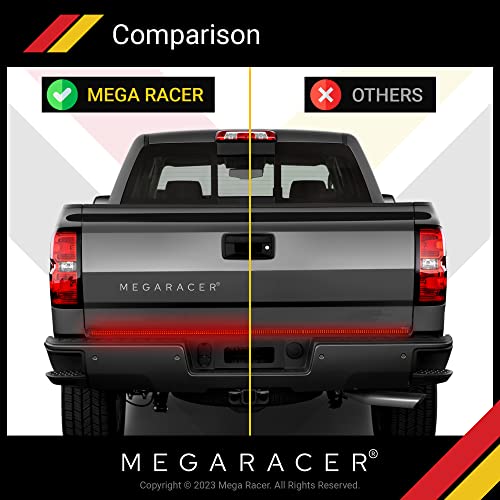 Mega Racer Triple Row 60 Inch Led Tailgate Light Bar For Trucks - 5 Functions Brake/Running/Sequential Turn Signals/Reverse/Double Flashing Lights, 270 Pieces Led Diodes, Ip67 Waterproof Rating, 1 Pc #TOP2