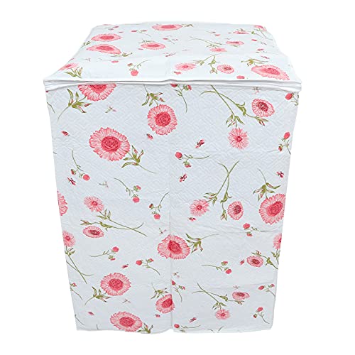 Veemoon Washing Machine Cover Windproof Washer Cover Flower Washer Cover Home Appliance Cover Dryer Cover Dryer Machine Cover Waterproof Washer Cover Red Refrigerator Tomorrow Pulsator