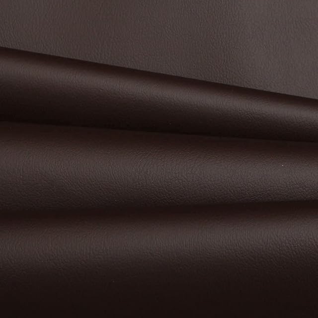 Haaris Imaan Dark Chocolate Brown Faux Leather Fabric Leatherette Vinyl Leathercloth Material Upholstery, Car Lining