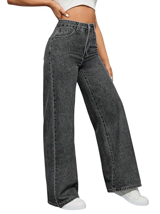Women’s Fashionable Stretch Jeans Dark Grey 95 Percent Cotton 5 Percent Elastane Comfortable Slim Fit Denim Pants for Everyday Multi Occasion Wear Stylish Durable-image-0
