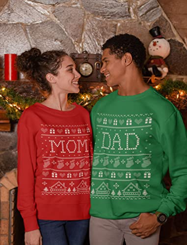 Tstars Mom Dad Matching Christmas Sweatshirts Couples Funny Ugly Xmas | Soft fleece his and hers sweatshirt set; great for Christmas, ugly sweater party, husband wife couples gift - Image 5