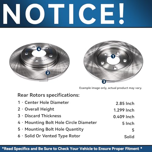 Image of Detroit Axle - Rear Brake Kit for Dodge Grand Caravan Journey VW Routan