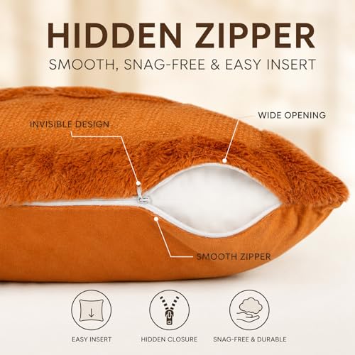 18x18in Embossed Pumpkin Fall Pillow Covers - image 6