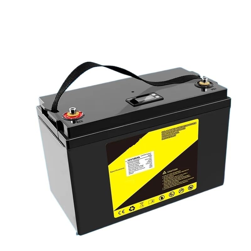 Batteria a ciclo profondo Batteria LiFePO4 12V 300Ah 200Ah 100Ah 120Ah 150Ah Camper Batteria for carrello da golf impermeabile Fuoristrada Off-grid Energia solare(12.8V100Ah(LCD))