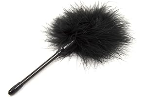 SM Flirting Black Feather Short Rod Teasing Wand