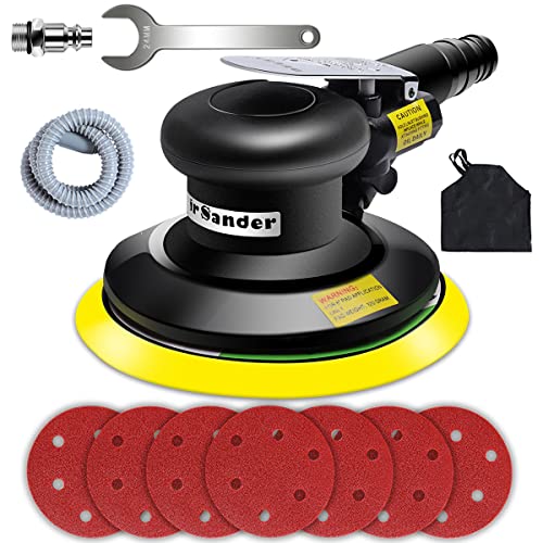 Air Random Orbital Sander,DFESKAH 6" Air Sander,Pneumatic Palm Sander With Dust Removal Function