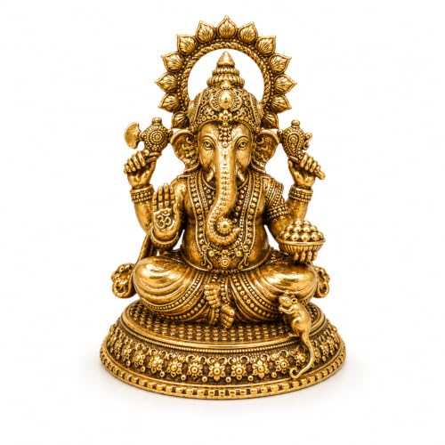Estatua de Ganesh de latón 3 pulg