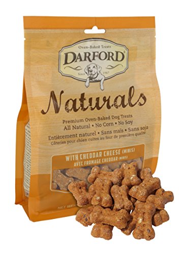 Darford - Naturals Cheddar Cheese Mini Bone Dog Treats, 14.1Oz Pouch