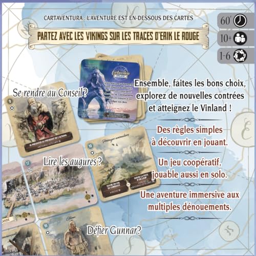 Blackrock Games Blam! Cartaventura : Vinland • Jeu de société narratif - Jeu coopératif - en Famille, Entre Amis ou en Solo - De 1 à 6 Joueurs - Dès 10 Ans - 60 Minutes