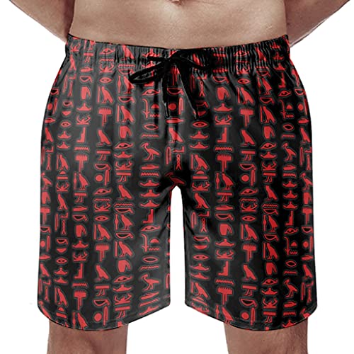 Ktewqmp Zomerse zwembroek Egyptische runen mannen zwembroek bade shorts man met zakken modieus - Image 5