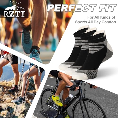 90% Merino Wool Sport Socks, Unisex Athletic Ankle Socks for Running, Hiking & Cycling,3-Pack4