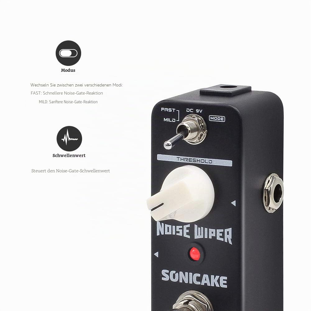 SONICAKE Noise Pedal Noise Gate Gitarre Effektpedal 2 Modi Noise Wiper True Bypass