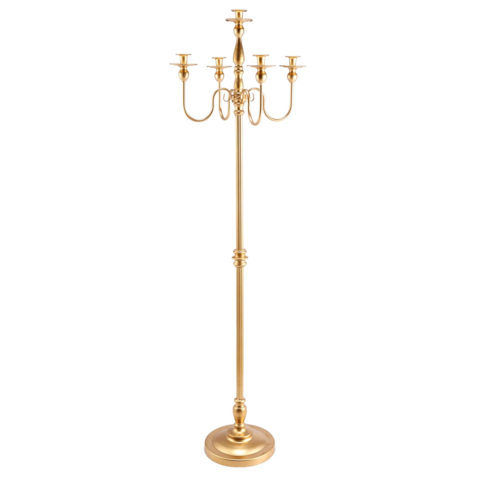 Metal 5 Arm Floor Candle Holder Candelabra Centrepiece Decor