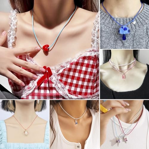 Cordon ciré pour collier résistant de 2 mm en lot de 100 fils roses foncés de 45,7 cm