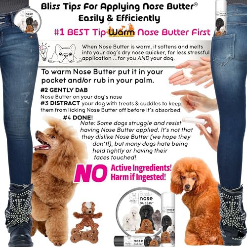 Image of The Blissful Dog Poodle Nose Butter, Versatile Dog Nose Balm for Dry Nose, Handcrafted Nose Moisturizer, Easy-to-Apply Dog Essentials, Unscented, 1 oz.