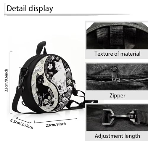 Image of Women Novelty Round Clock Shape Zippered Clock Purses for Women Tote Handbag Shoulder Bag, Gift for Mom Girlfriend