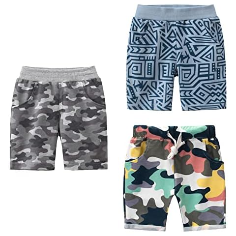 NATUST 3 Pack Boys Cartoon Jogger Shorts Cover