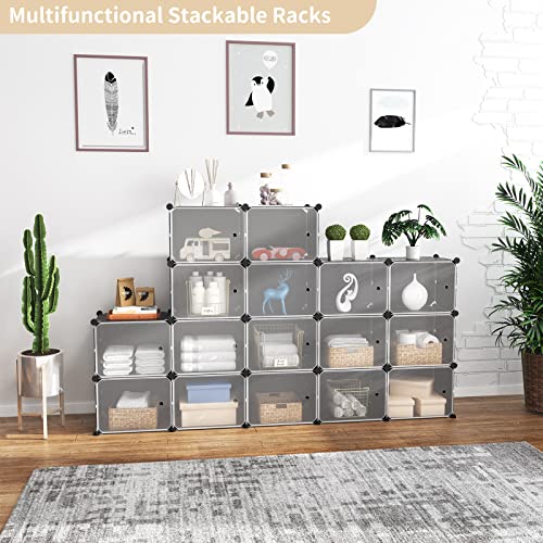 Portable Shoe Rack Organizer With Door, 48 Pairs Shoe Storage Cabinet Easy Assembly, Plastic Adjustable Shoe Storage Organizer Stackable Detachable Free Standing Shoe Rack Diy Expandable 8 Tier Black #TOP3