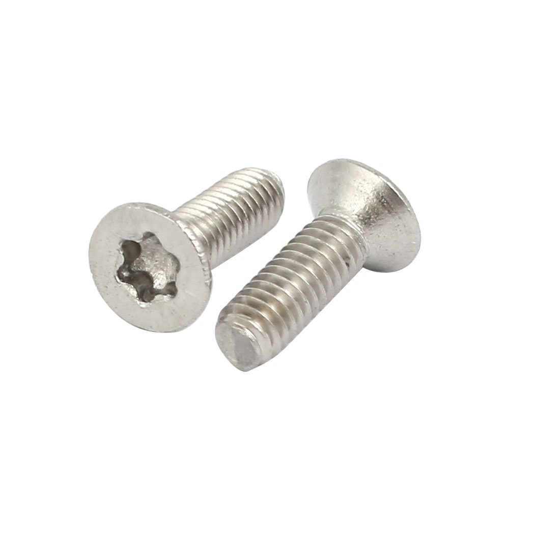 Sourcingmap M2.5x8mm T8 304 Stainless Steel Flat Torx Head Screw 30pcs, Silver - Image 2