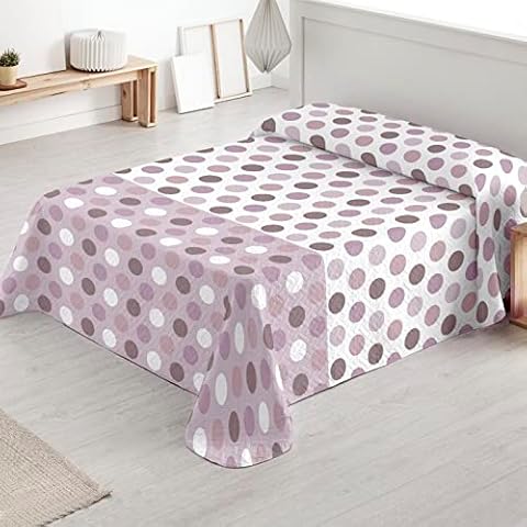 MERCURY TEXTIL- Colcha Bouti Rombos para Verano y Entretiempo 100% Poliéster Cover