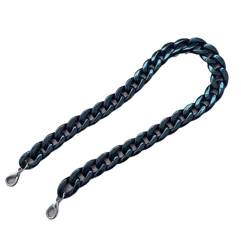 Taschenkette 60/120 cm Kettenriemen Griff for Tasche Crossbody Abnehmbare Tasche Zubehör Bunte Ersatzkette von Taschen Geldbörse Kette Kette FüR Tasche(Noir,120cm)