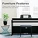 The ONE Lighted-up Digital Piano with 88 Hammer Action Keys, Smart Teaching Piano Keyboard for Beginner/Adult, Full Size Weighted Keyboard with 3 Pedals/Free APP/Bluetooth/MIDI/Headphone Output
