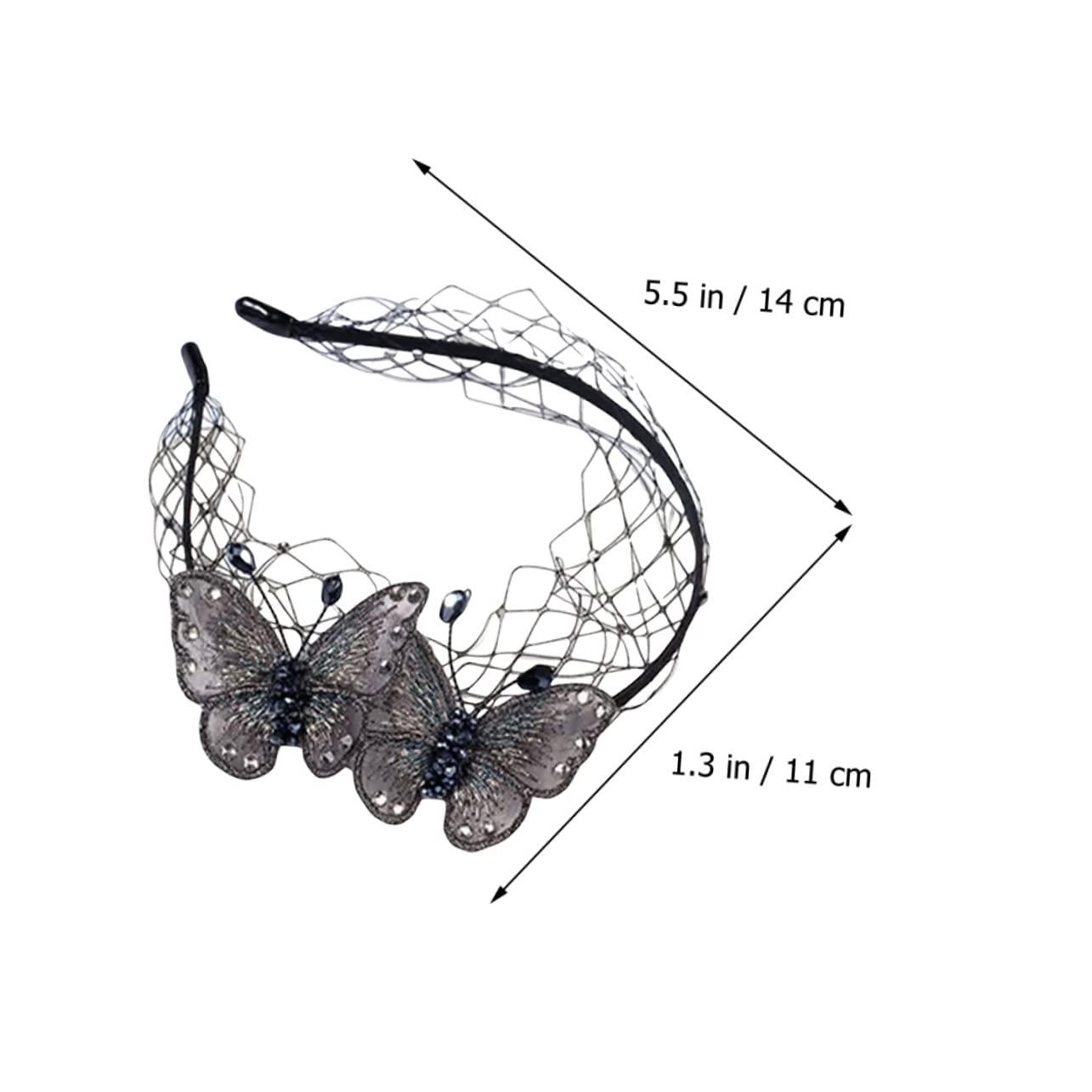 FRCOLOR 4 Piezas diadema con bordada accesorio para el cabello para diadema para tocado de fuente accesorios para el cabello diadema de Malla