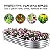 Land Guard 5.3ft × 2.7ft Galvanized Raised Garden Bed Kit, Galvanized Planter Garden Boxes Outdoor, Oval Large Metal Garden Bed for Vegetables……
